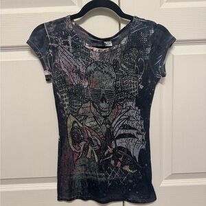GRAIL skull embellished tee Saks 5th Avenue XS